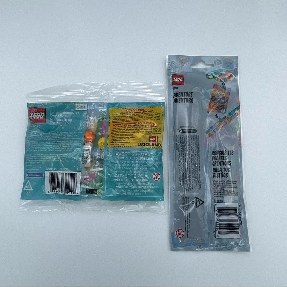 New Sealed LEGO Disney Cinderella Castle 30554 and Retred DOTS Bracelets 41918